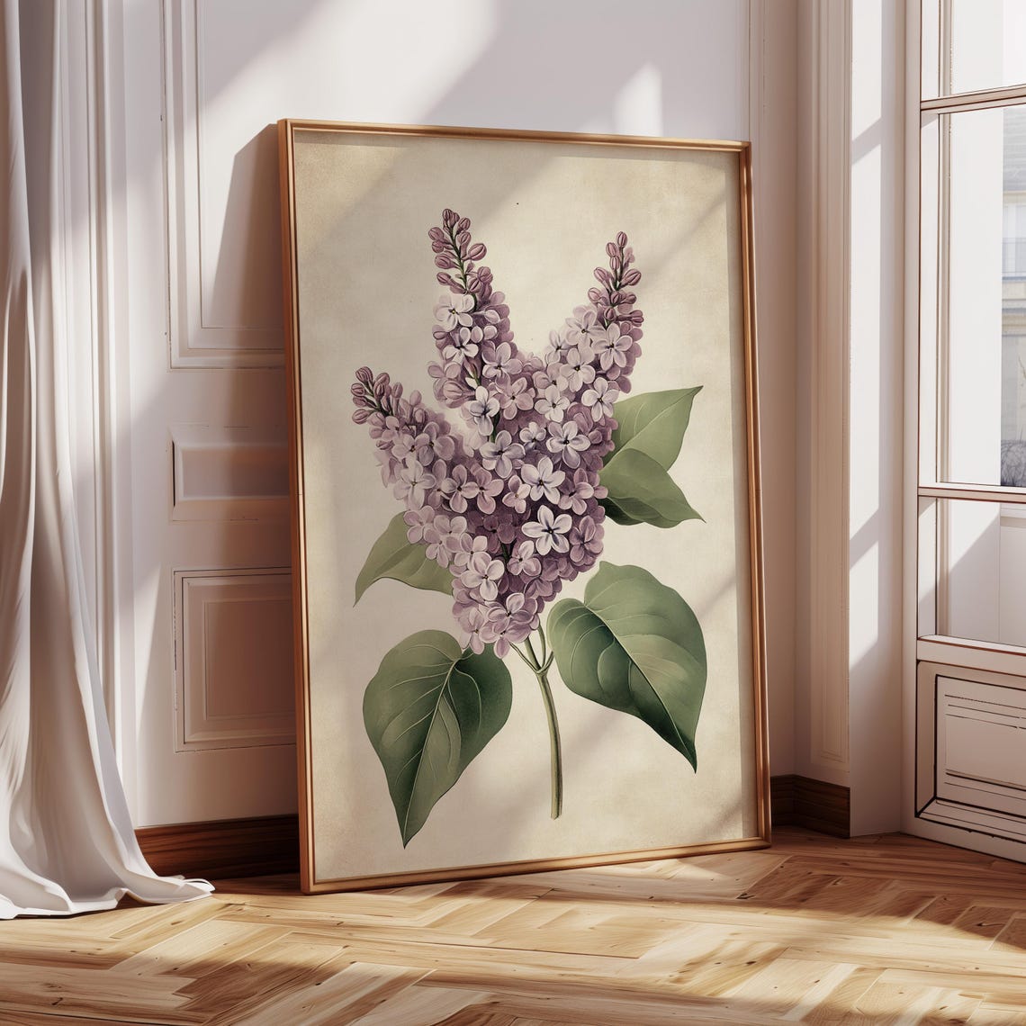 Vintage Lilac Botanical Art Print, Cottagecore Floral - Image 4