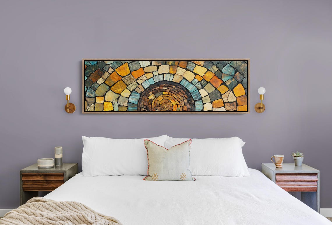Stone Mosaic Arch Rustic Wall Decor Earthy Warm Tones Poster - Image 4