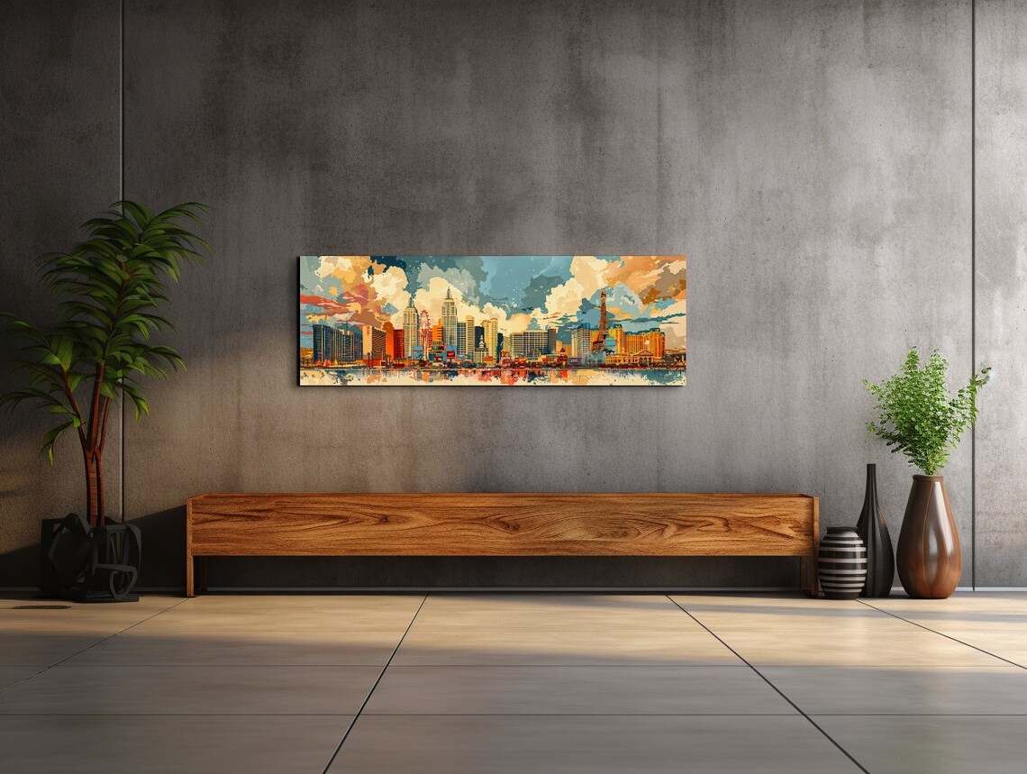 Las Vegas Strip, Mid Century Modern Art Print - Image 6