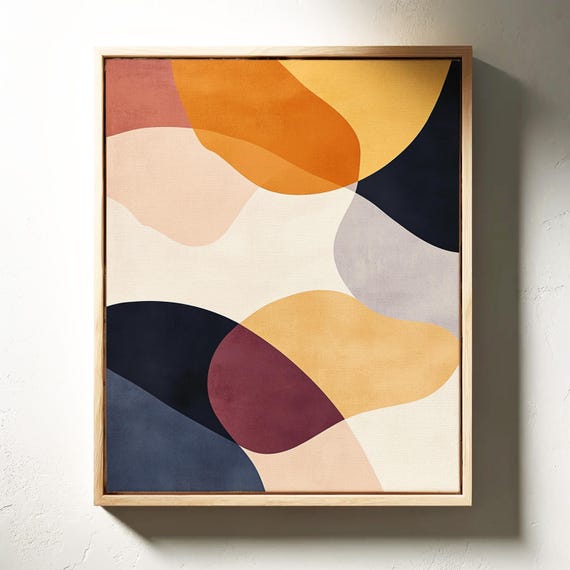 Abstract Geometric Shapes Art Modern Minimalist Wall Decor