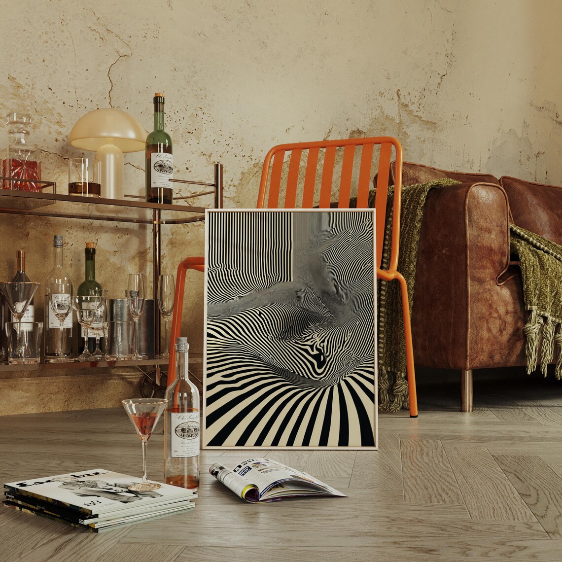 Black And White Optical Illusion Art Print