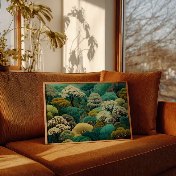 Whispering Forest In Emerald Hues