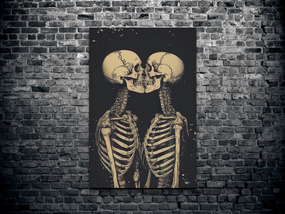 Romantic Skeleton, Halloween Art Print - Image 2