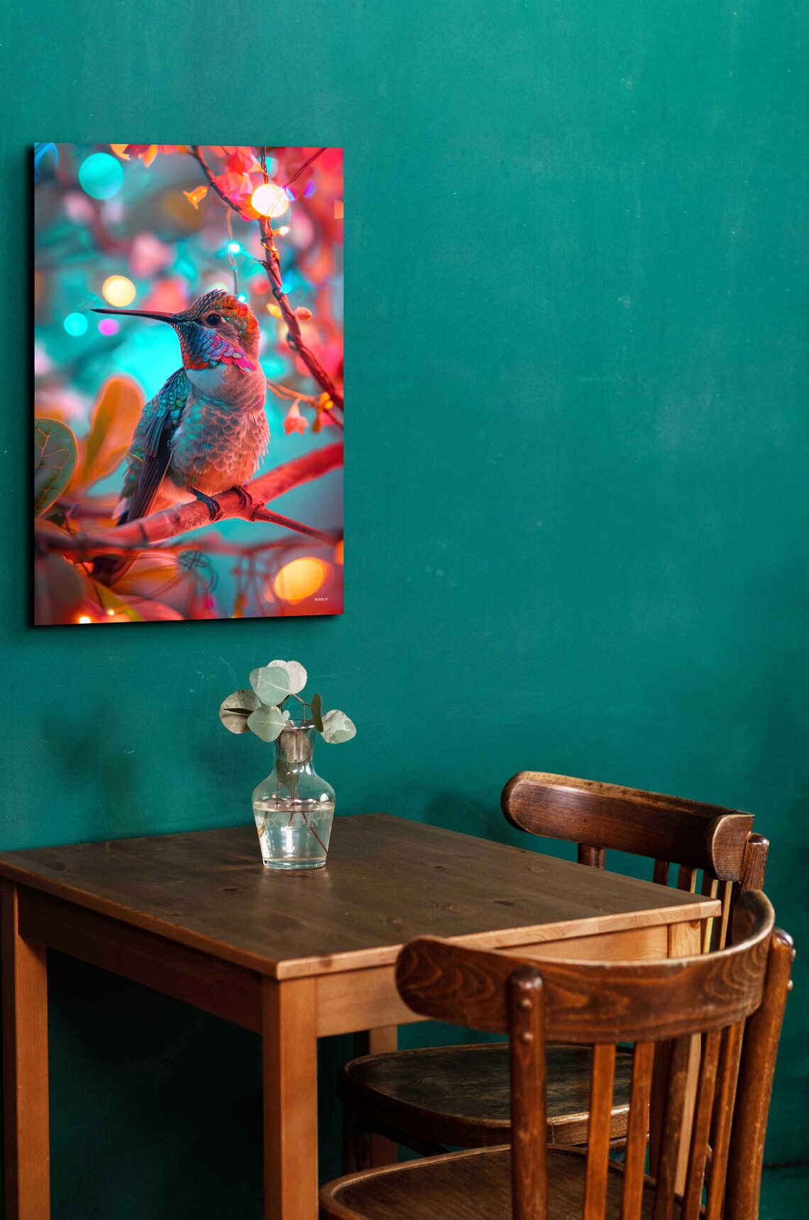 Hummingbird Wall Art Print, Colorful Bird Decor - Image 3