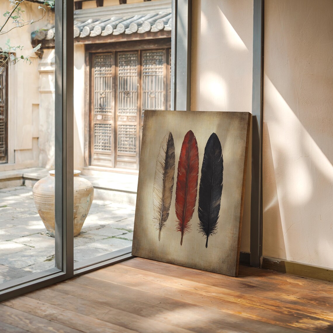 Rustic Feather Art Print, Nature-Inspired Decor - Image 5