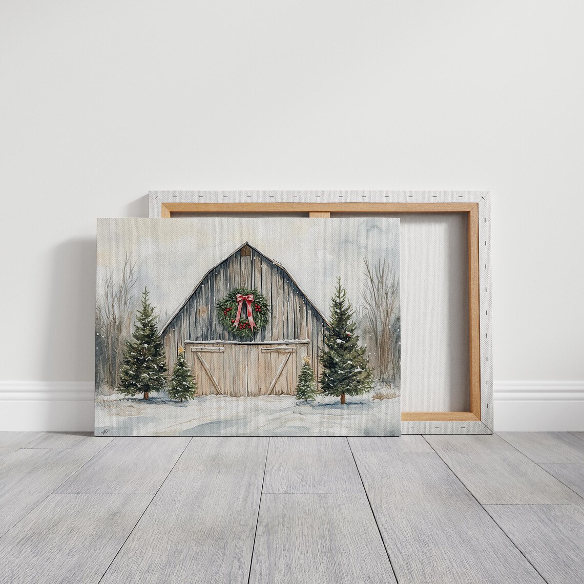Winter Christmas Time Farmhouse Art Print - Image 7