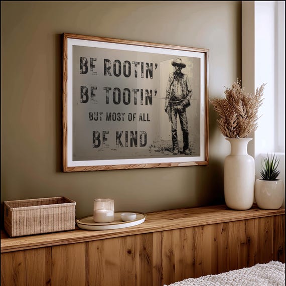 Be Rootin Tootin Kind Cowboy Wall Art