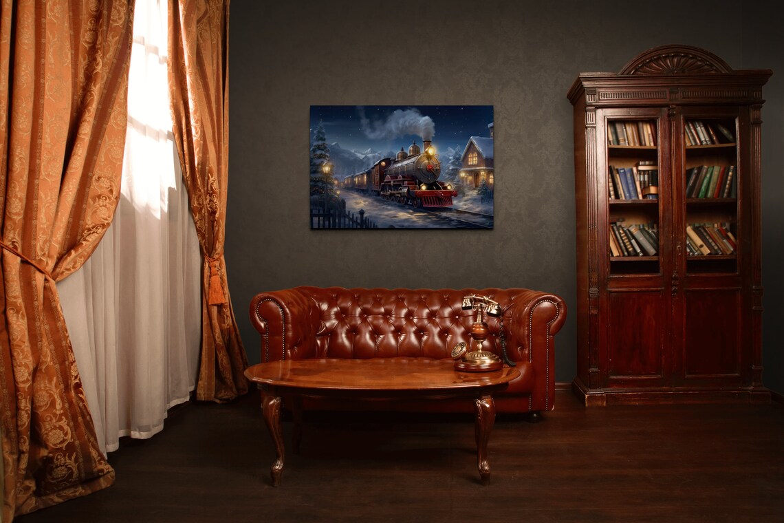 Watercolor Steam Train Art Print, Locomotive Decor - Image 4