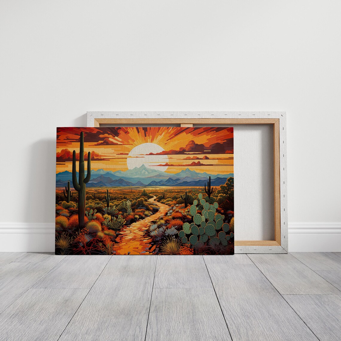 Southwestern Landscape Art Print, Arizona Mexico Texas - Image 7