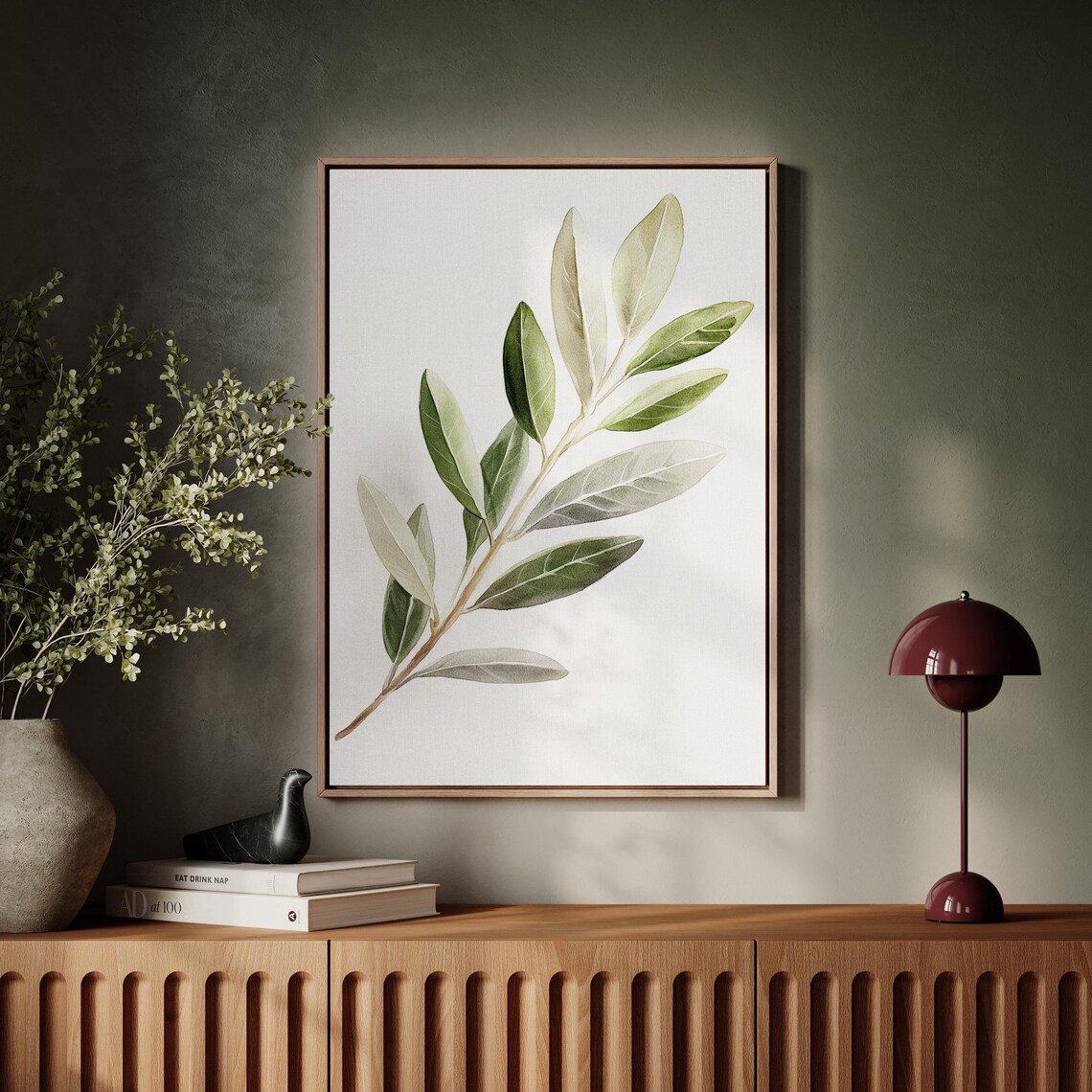 Olive Branch Watercolor Botanical Art Print - Image 5