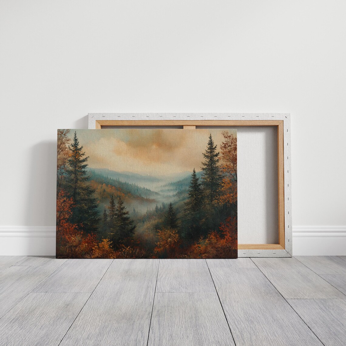Misty Autumn Mountain Landscape, Art Print - Image 7