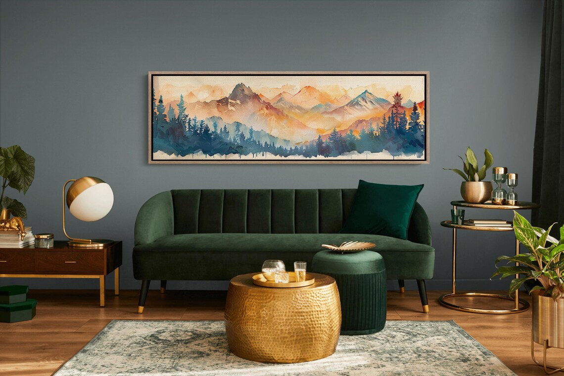 Cascade Mountain Range - Mid Century Modern Art Print - Image 3