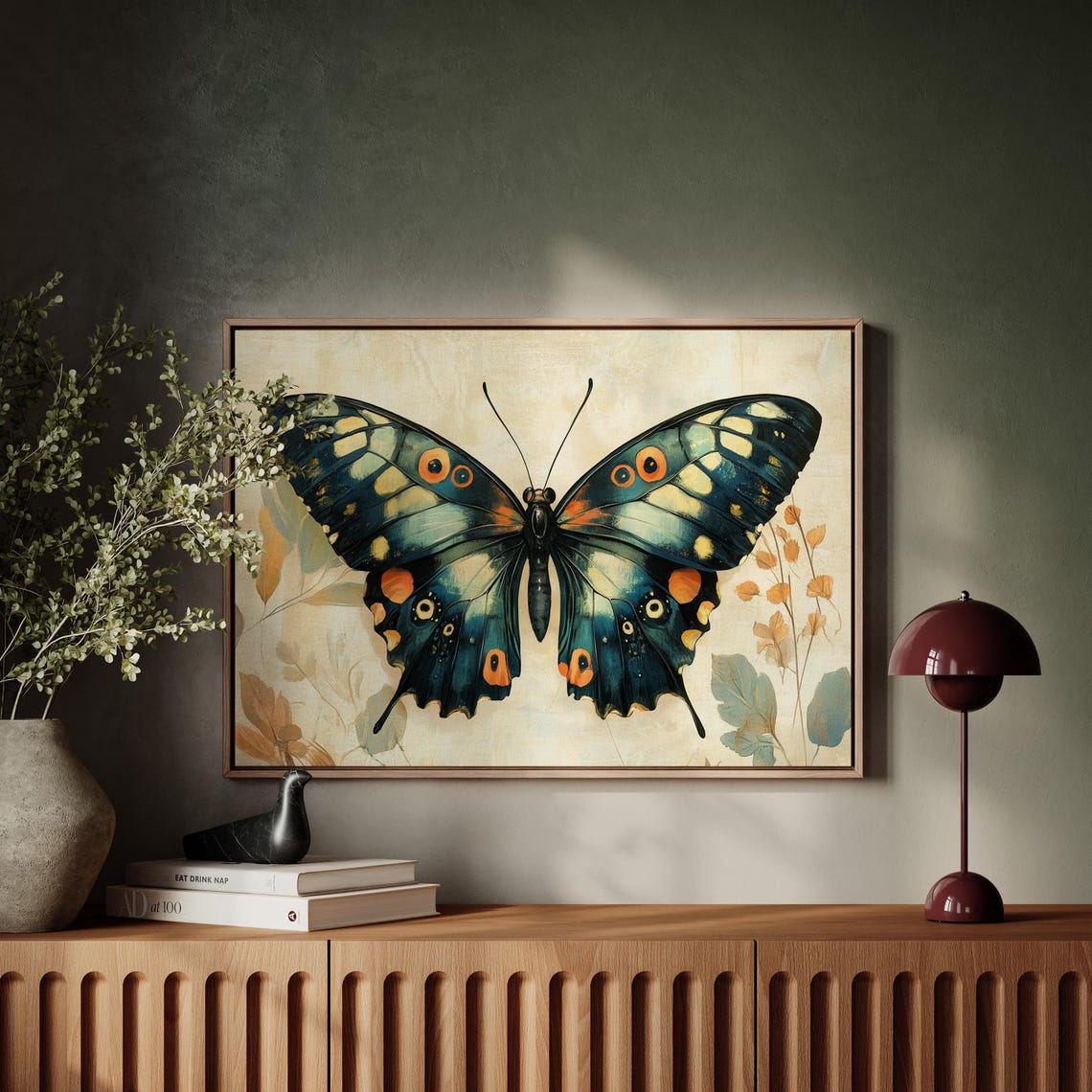 Colorful Butterfly Wall Art Nature Inspired Botanical Print For Elegant And Vibrant Home Decor - Image 4