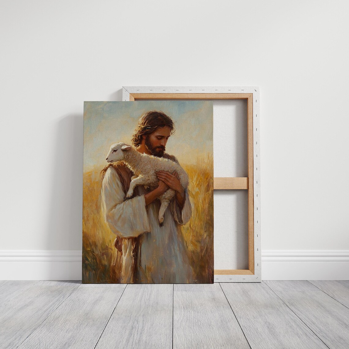 Jesus Carrying Lamb, Good Shepherd Art Print - Image 6
