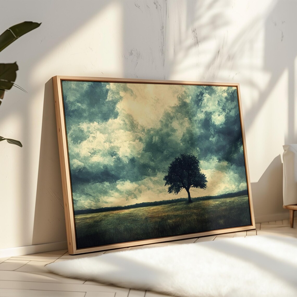 Moody Tree, Dramatic Stormy Sky Wall Art Print