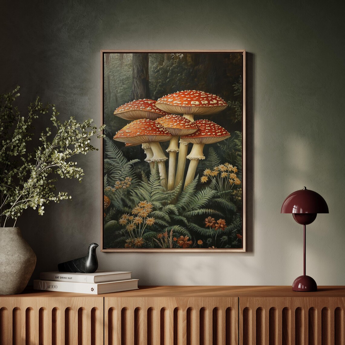 Vintage Fly Agaric Mushroom, Enchanted Woodland Decor - Image 7