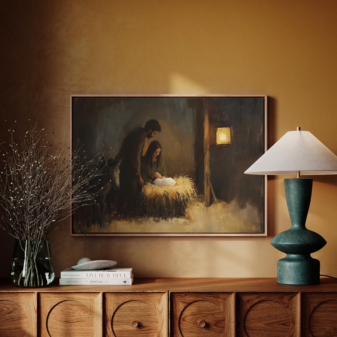 Christian Nativity, Jesus In The Manger Art Print - Image 2