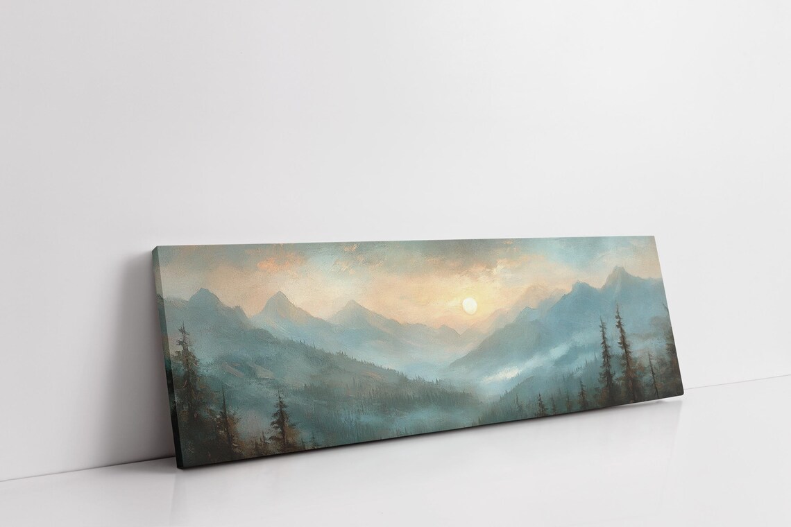 Serene Misty Sunrise Majestic Mountains Foggy Valley Forest Poster - Image 7