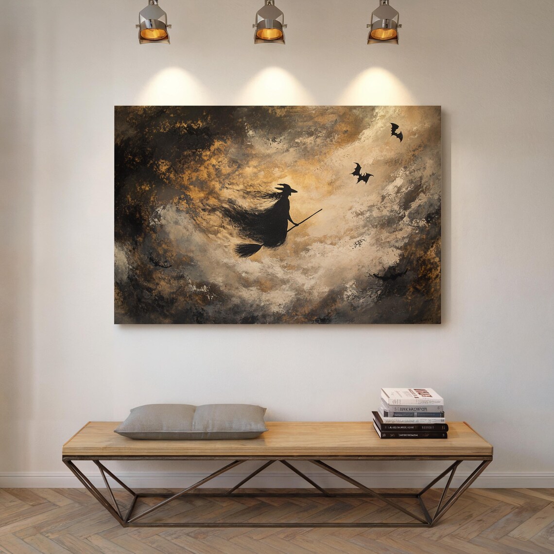Halloween Witch Silhouette, Spooky Gothic Decor - Image 6