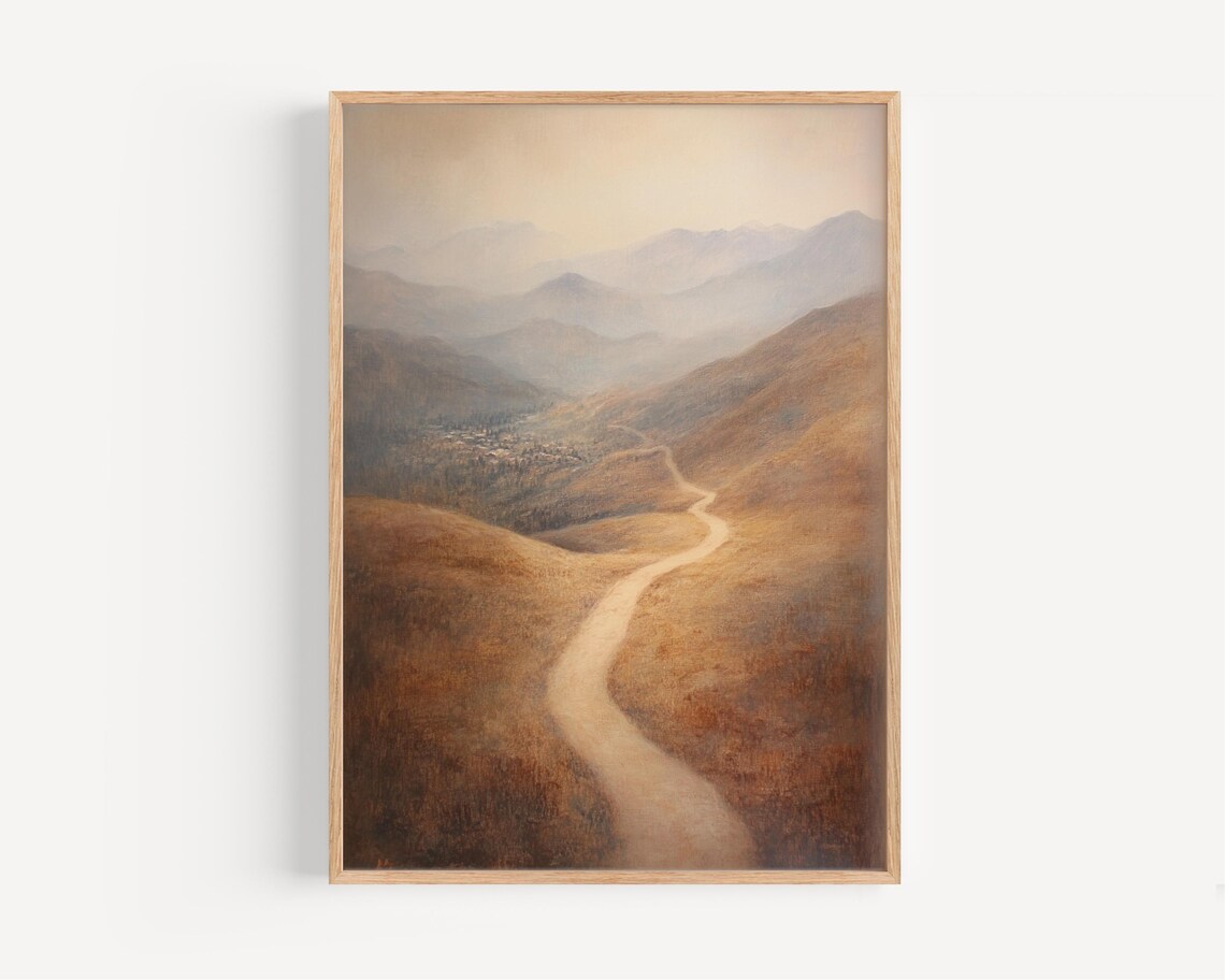 The Narrow Path Of Faith, Rustic Bible Journey Art Print