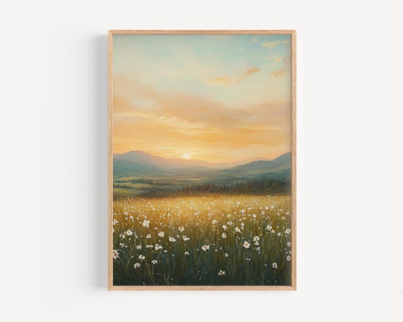 Psalm 465 Sunrise Field Vintage Bible Verse Art Print