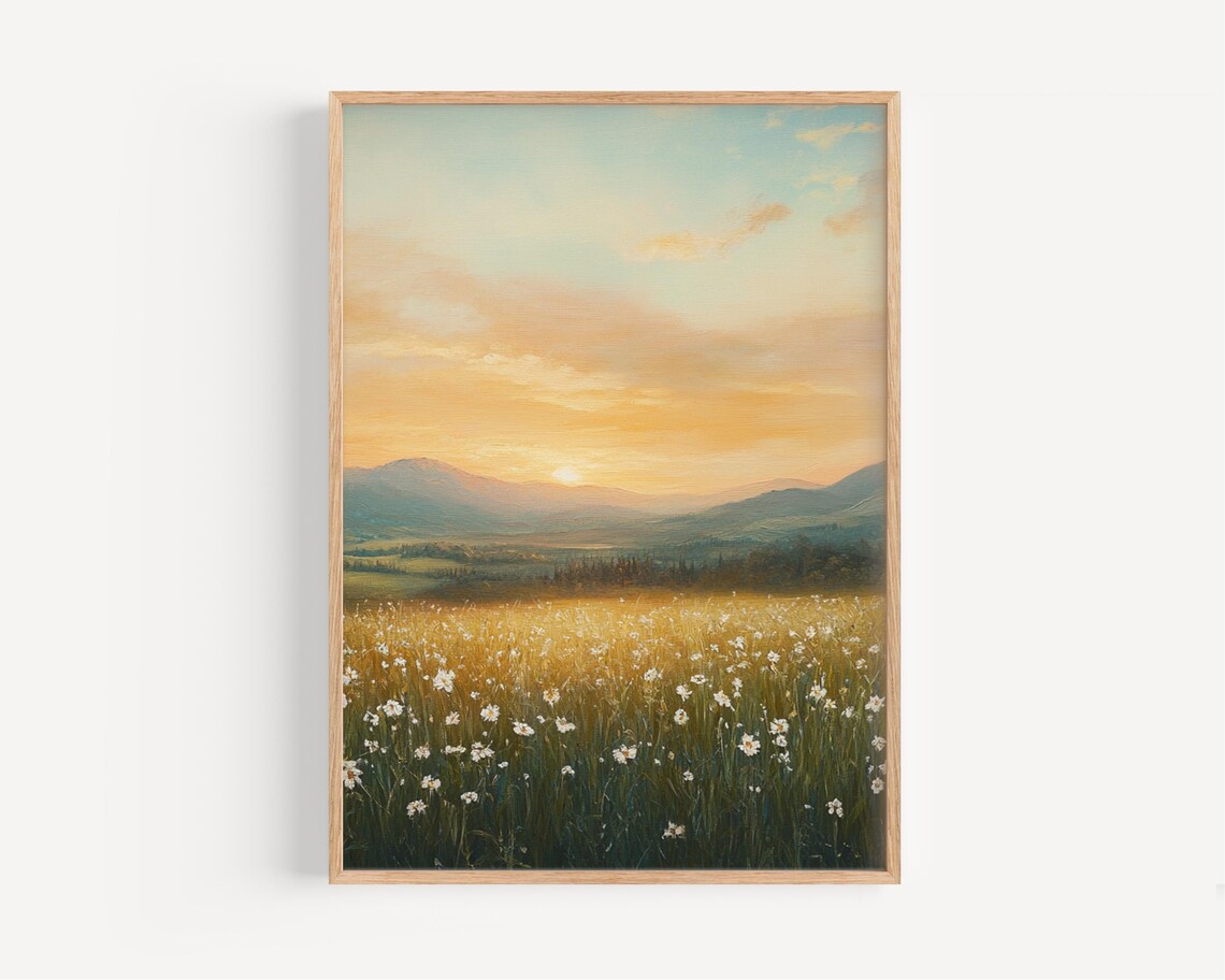 Psalm 465 Sunrise Field Vintage Bible Verse Art Print