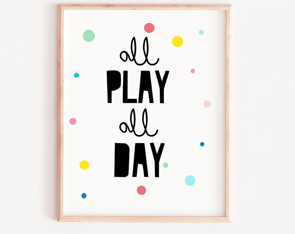 Playroom Wall Artlets Nursery Decor Sign Art Print