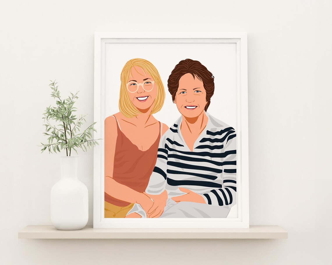 Personalized Family Portrait Custom Drawing Art Print