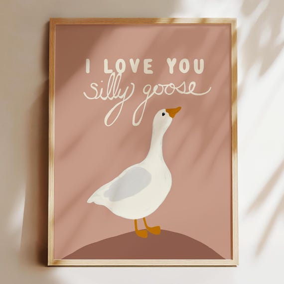 Silly Goose Nursery Wall Art Print