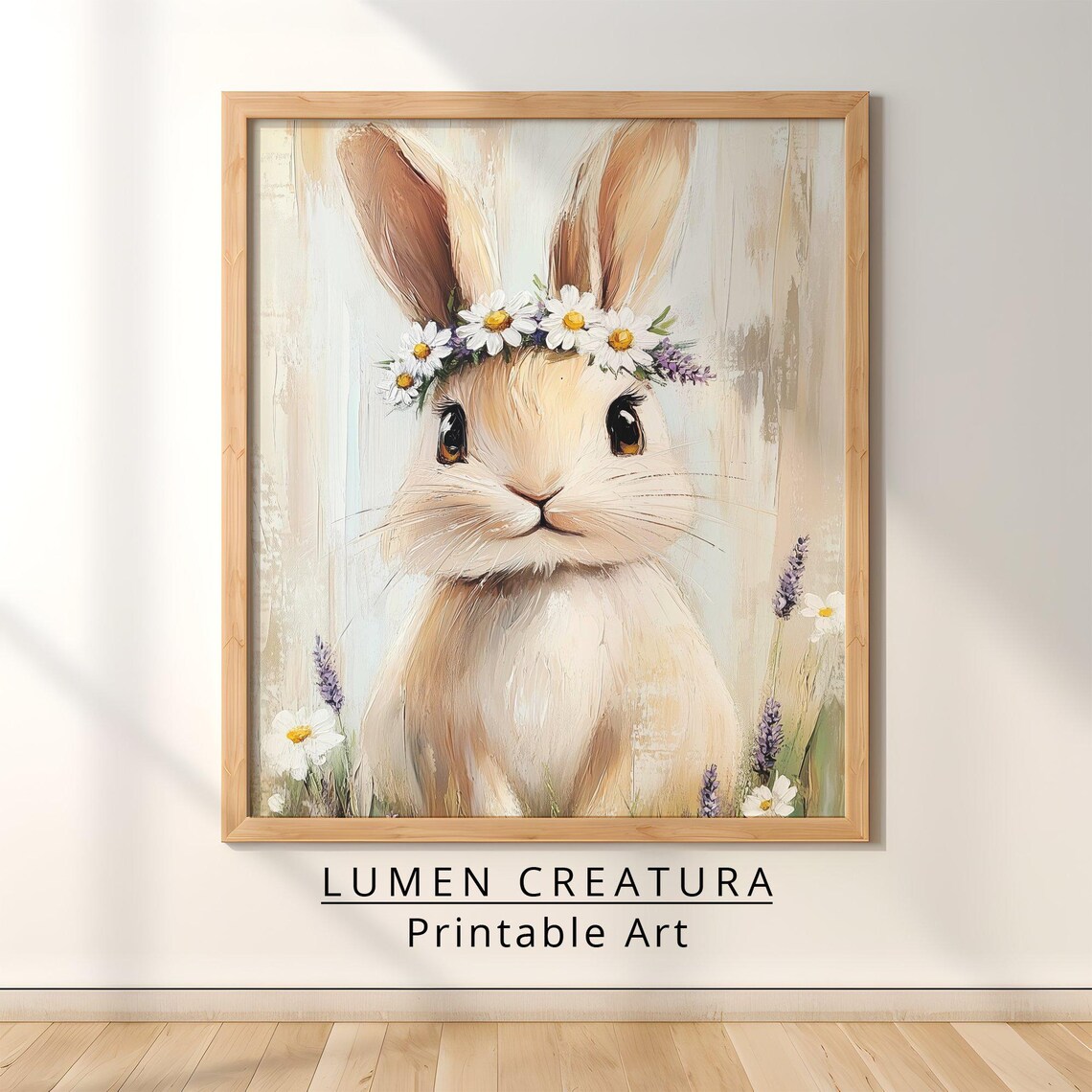 Easter Bunny Art Print, Cute Spring Farmhouse - Image 3