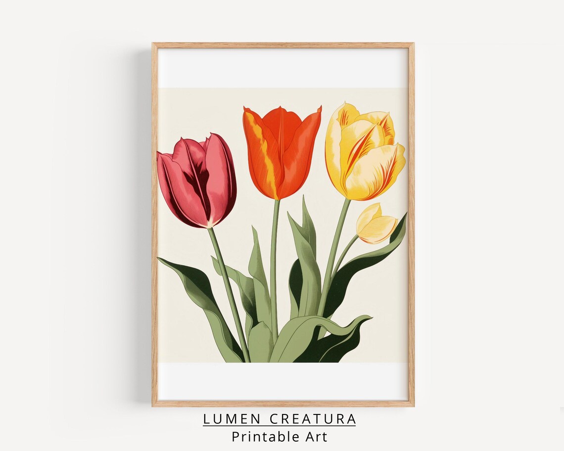 Vintage Floral Botanical Tulip Art Print - Image 3
