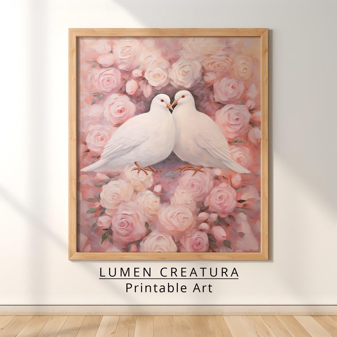 Cute Doves Valentine’s Day Romantic Decor Art - Image 4
