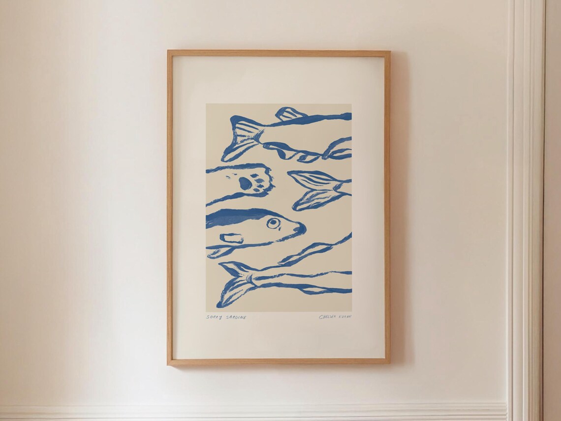 Sorry Sardine Contemporary Fish Art Print