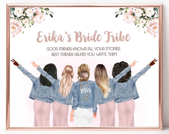 Bridal Party Print Simple Boho Wedding Personalized Gift For Bride Bachelorette Party Gift Team Bride Print I Do Crew