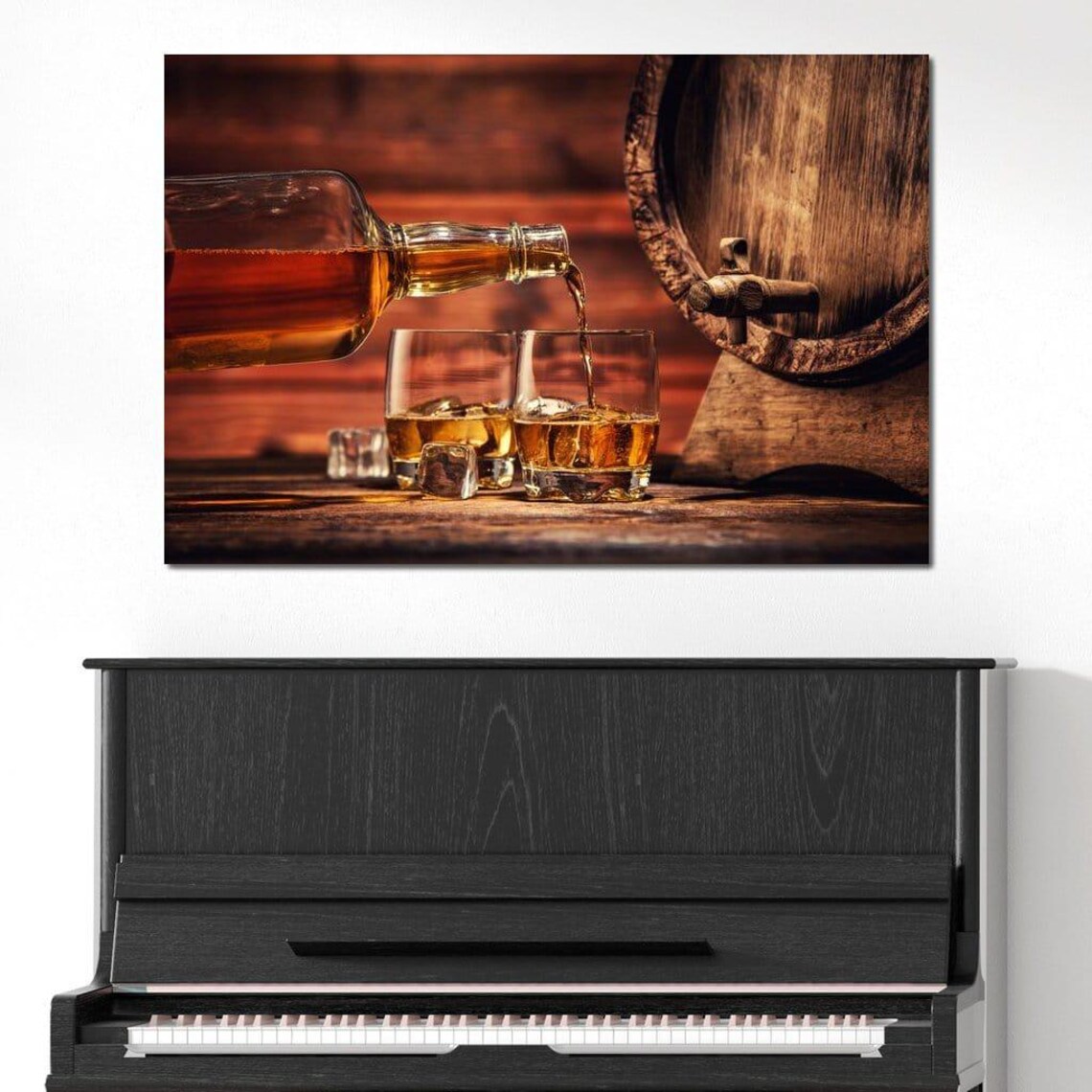 Whiskey Night Rustic Bar Art Print, Bourbon Decor - Image 2