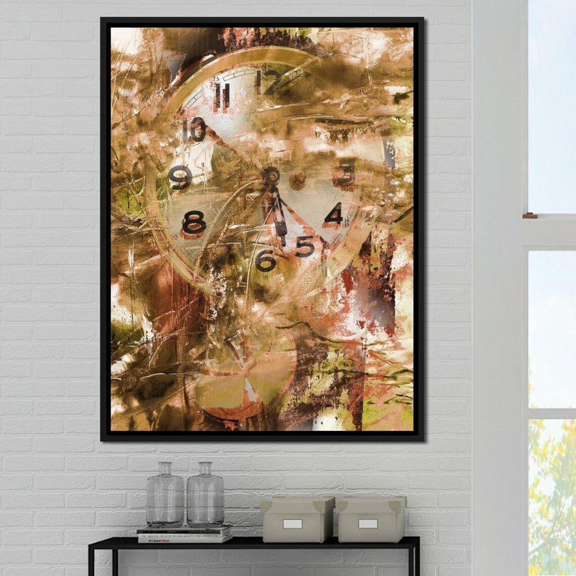 Psychedelic Clock, Trippy Abstract Art Print - Image 2