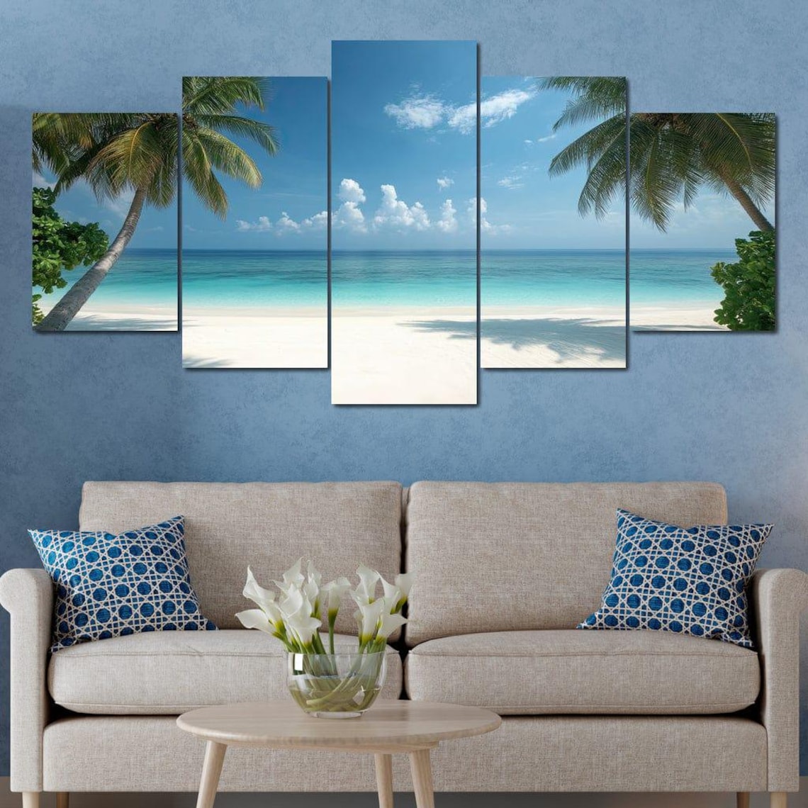 Tropical Shoreline Beach Travel Poster, Ocean View - Image 4