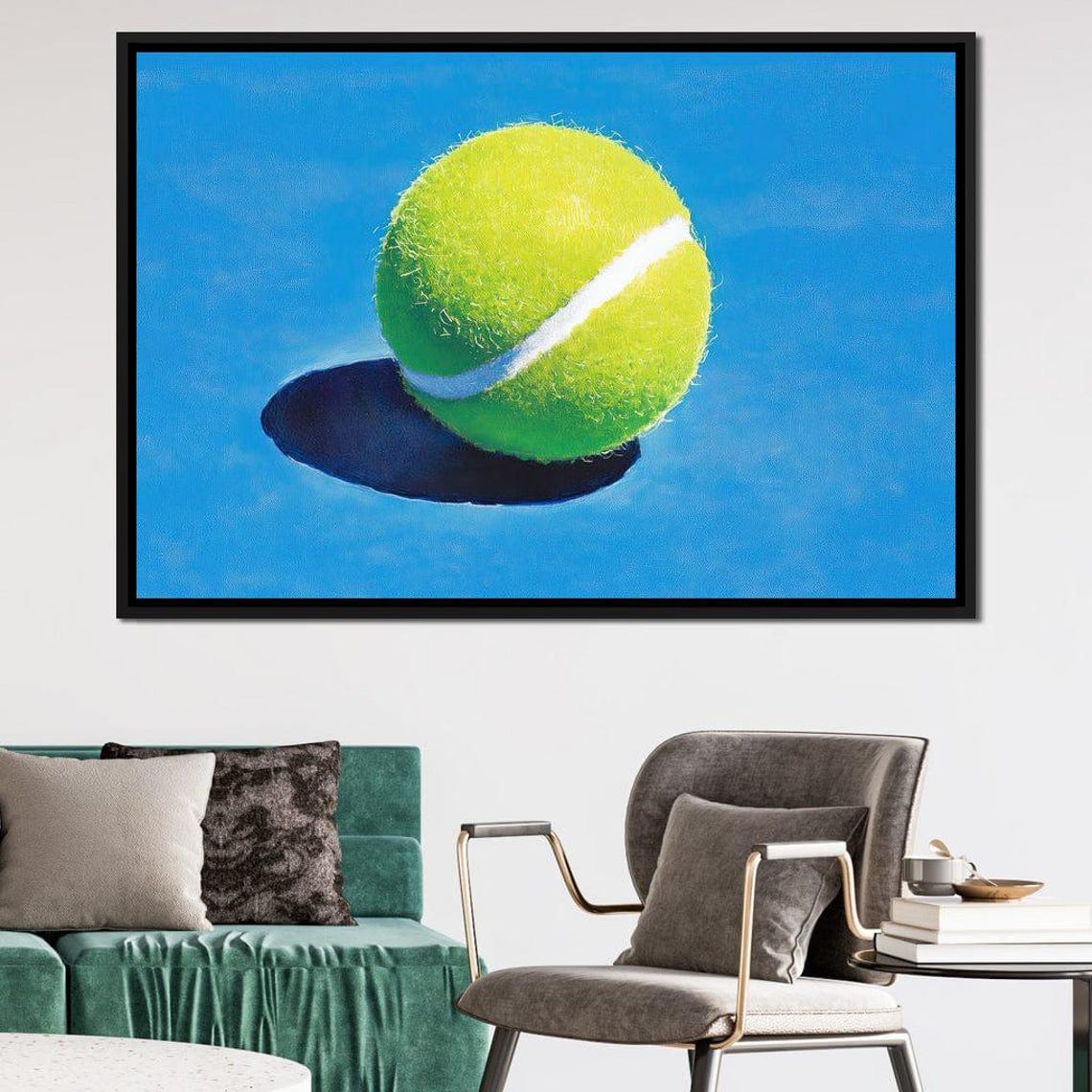 Tennis Ball Modern Home Decor Vibrant Sports Art Green Blue Wall Art For Tennis Lovers By Nichecanvas - Image 3