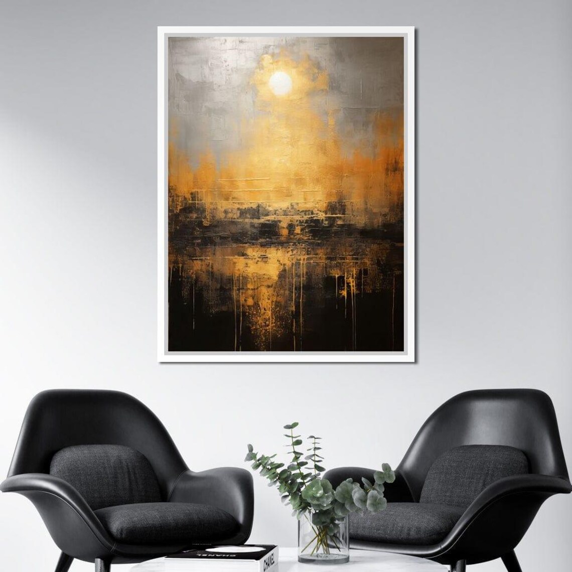 Romantic Black And Gold Abstract Art Print - Image 4