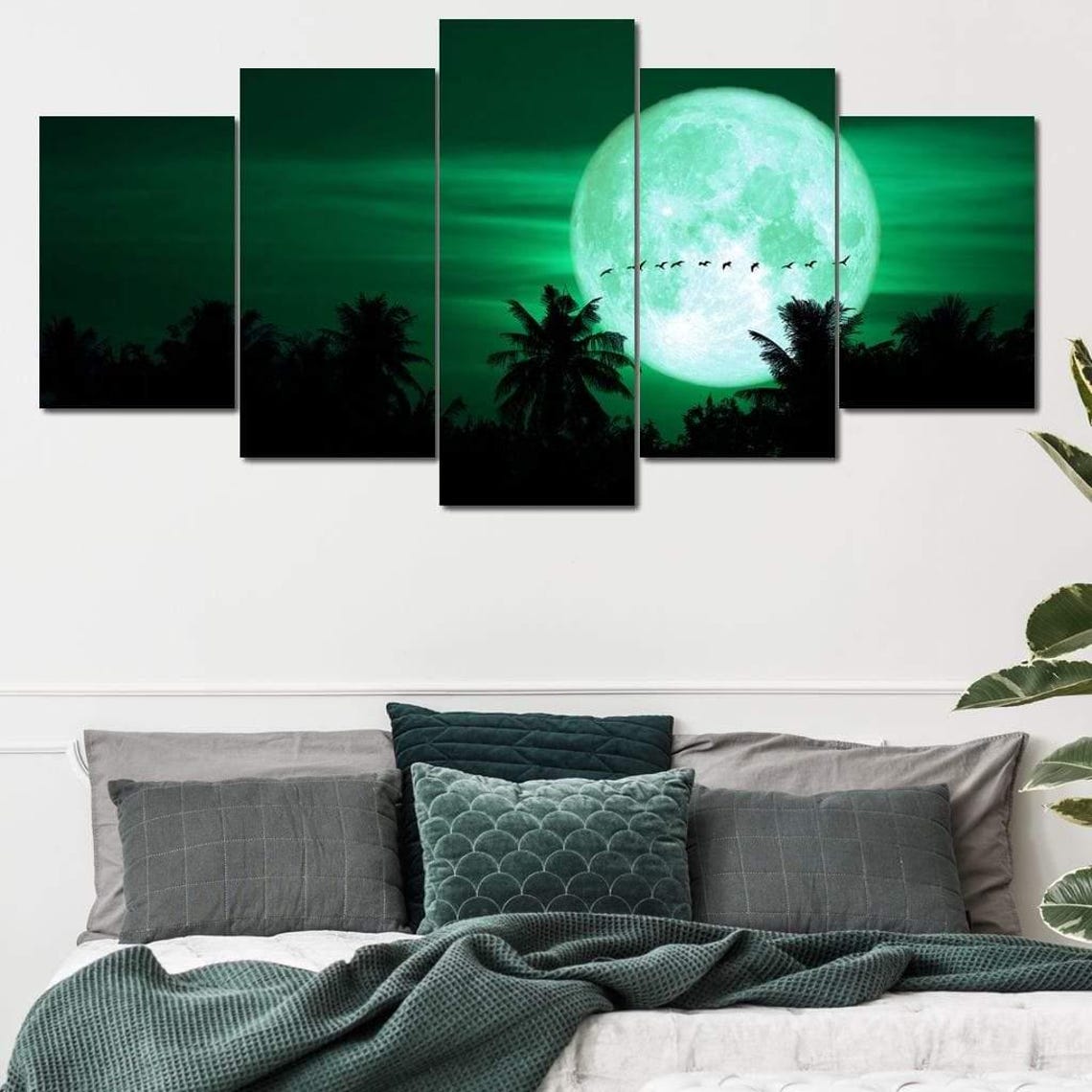 Emerald Moon - Celestial Art Print
