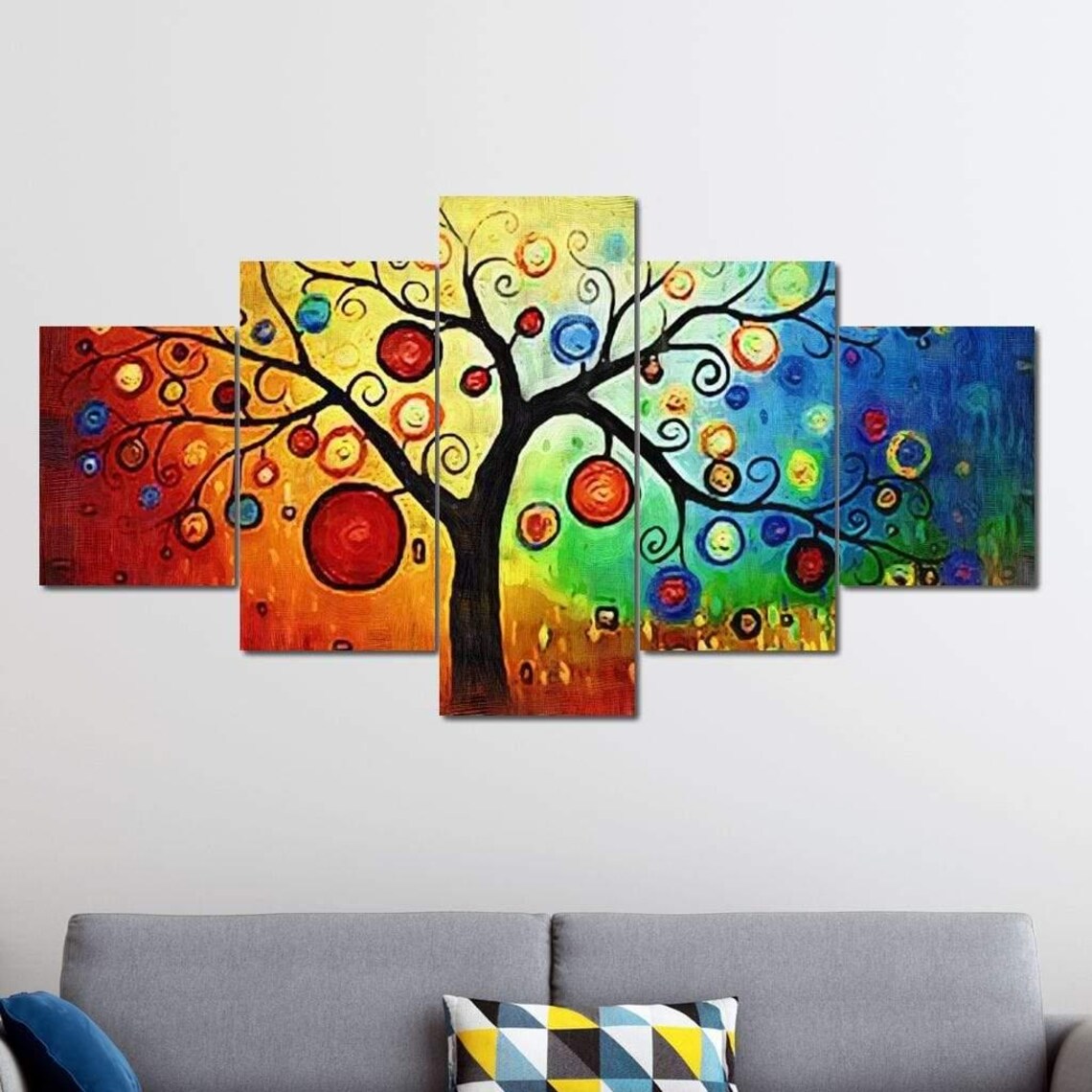 Psychedelic Tree, Vibrant Nature Art Print - Image 3