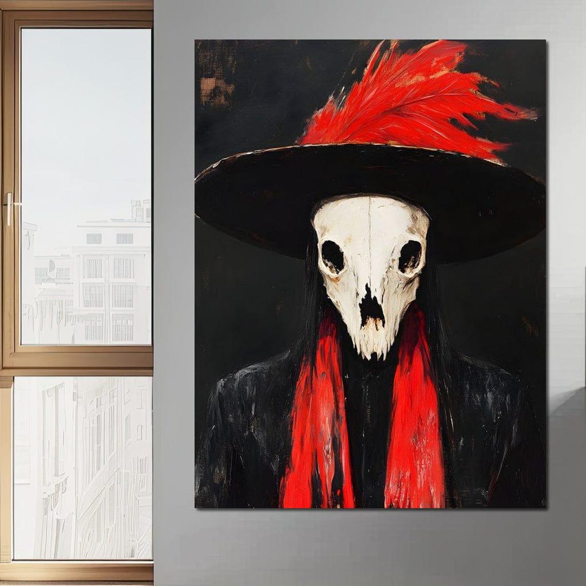 Enigmatic Shadowscape Essence Gothic Skull Home Decor Dark Fantasy Art Eerie Wall Decor By Nichecanvas - Image 4