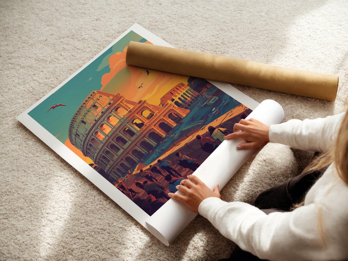 Rome Ancient Cityscape Travel Poster - Image 2
