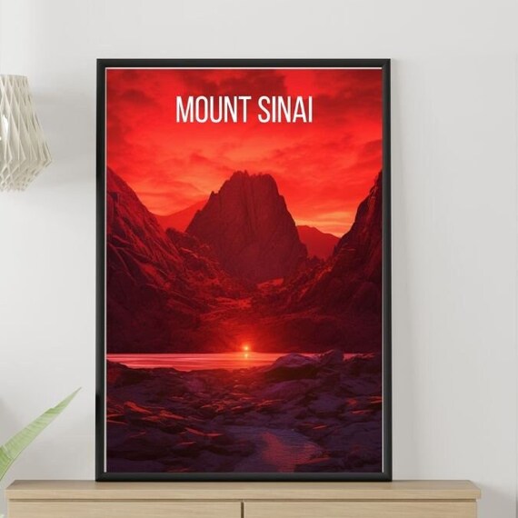 Mount Sinai Poster Print Artholy Land Wall Art Moses Of Scripture Received The 10 Commandments Mountain Where Met God