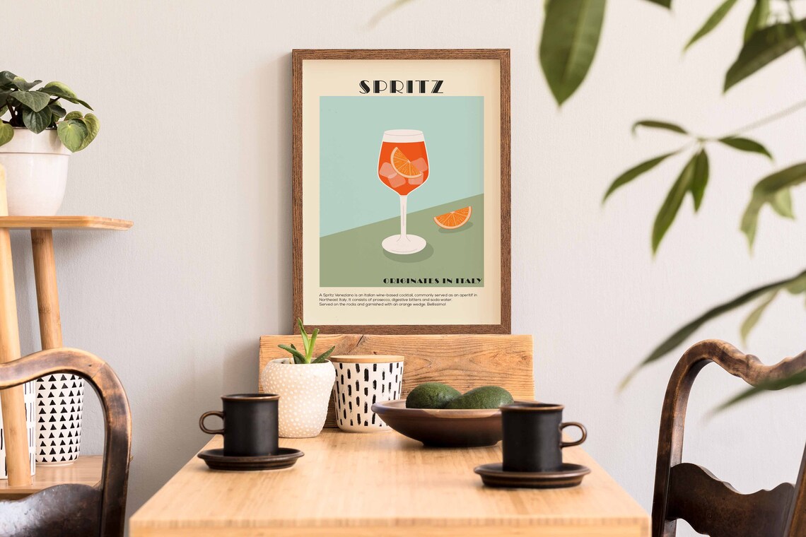 Spritz Kitchen Art Print, Cocktail Wall Poster - Image 4