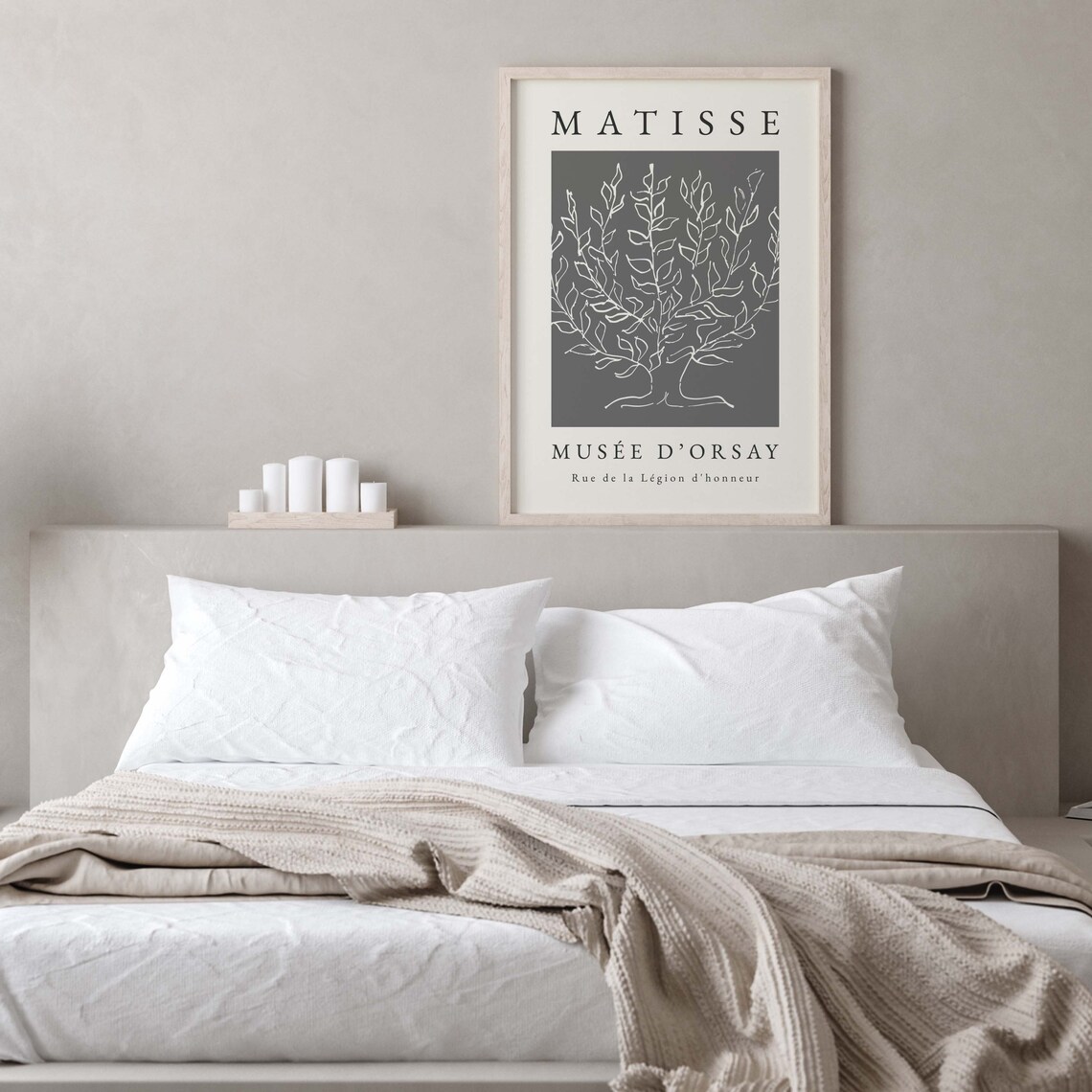Matisse-Inspired Grey Tree Wall Art, Art Print - Image 3