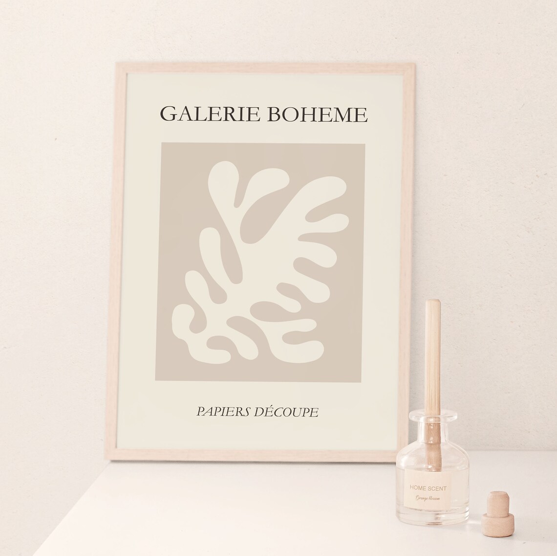Henri Matisse Style Galerie Boheme Single Cutout Beige Poster - Image 3