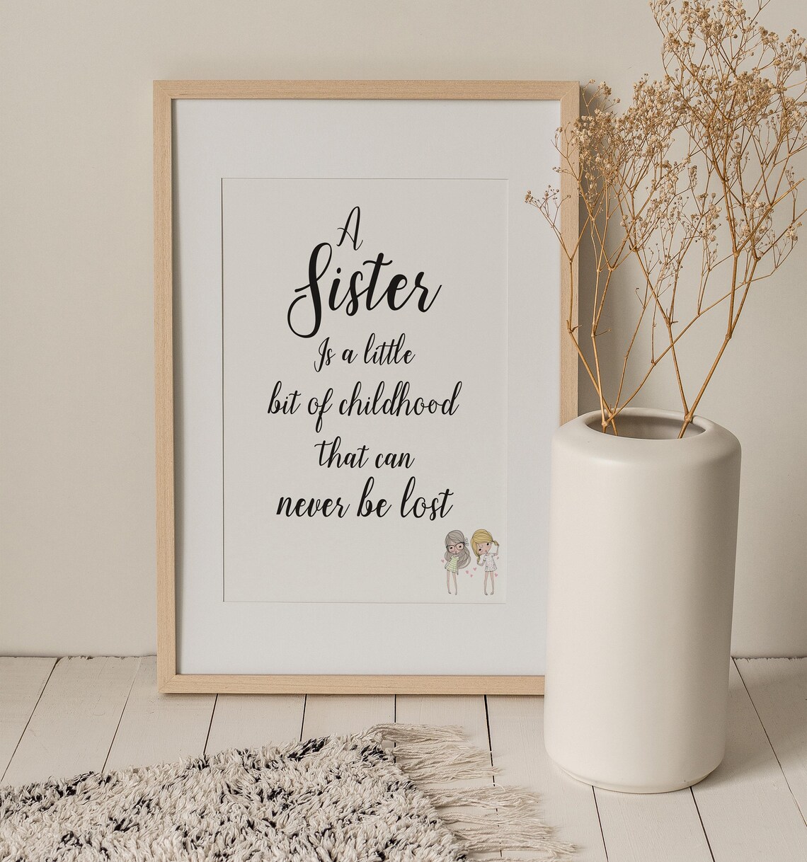 Sister Quote Typography Poster Print, Gift for Sister - Image 2