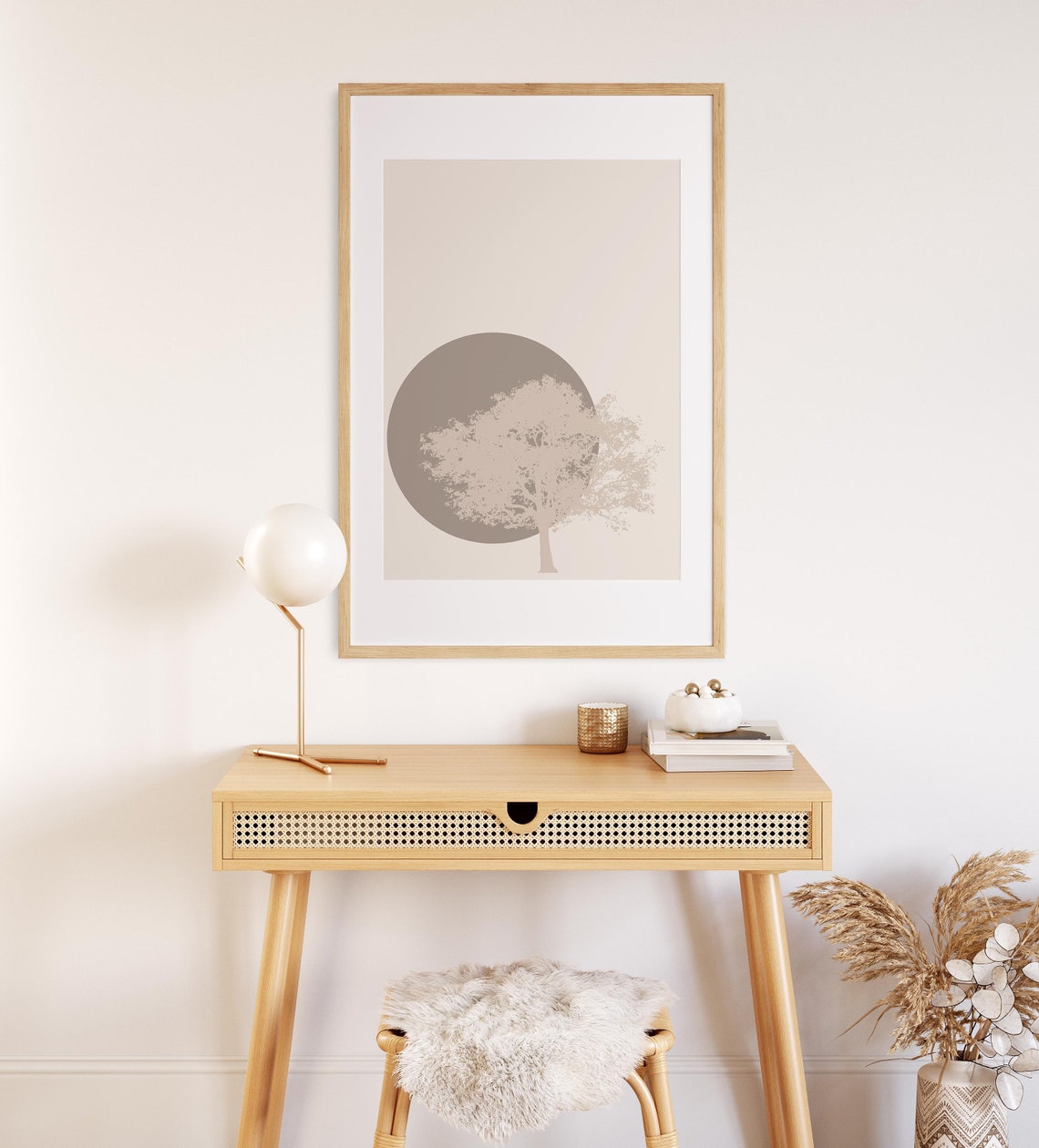 Tree Print Wall Art Print Neutral Print Beige Print Tree Wall Art Beige Wall Art Wall Art Wall Art Minimalist Print - Image 2