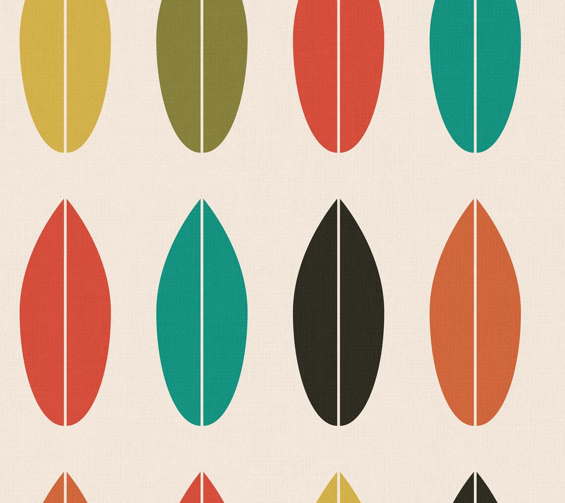 Minimalist Leaf Mid-Century Modern Botanical Art Print - Image 2